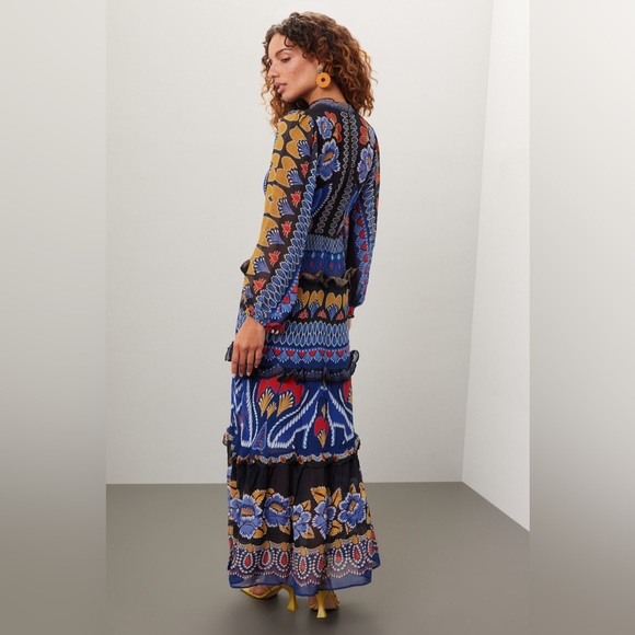 FARM Rio Vibrant Long Sleeve Maxi Dress - Picture 4 of 14